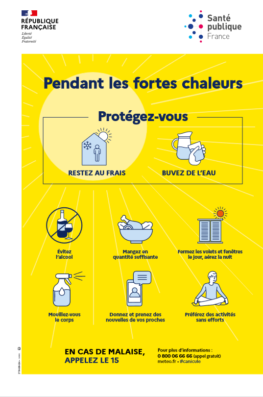 Gestes à adopter en cas de fortes chaleur SPF