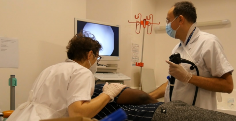 un examen d'endoscopie 