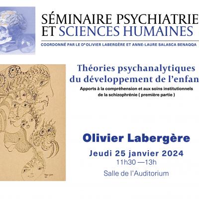 Annonce séminaire de psychiatrie du jeudi 25 janvier de 11h30 à 13h